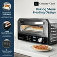 thumbnail image 4 of Culinary Chef Indoor Pizza Oven with Rapid Cooking, 3 Heat Modes, X-Large Rack, Dual Temperature Control, Preset Functions, Cutter, and Removable Stone, Stainless Steel, 4 of 7
