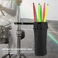 thumbnail image 4 of Drum Stick Holder Moisture Proof Drumstick Bag Wear-Resistance Drumsticks Pocket With Mounting Clamp Drum Accessories Tool Bag Oxford Cloth + Metal Black,1* Drumstick Bag, 4 of 8
