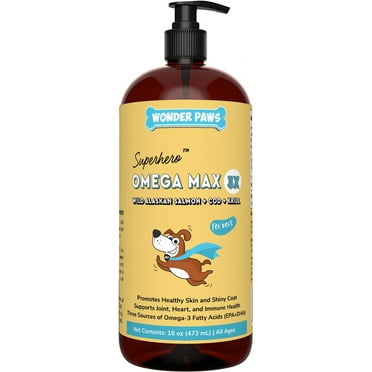 Fish Oil for Dogs-Omega 3 from Salmon, Cod & Krill – Skin, Immune, Joint & Heart Support – 16 oz