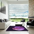thumbnail image 6 of Ahgly Company Indoor Round Patterned Dark Orchid Purple Area Rugs, 5' Round, 6 of 6