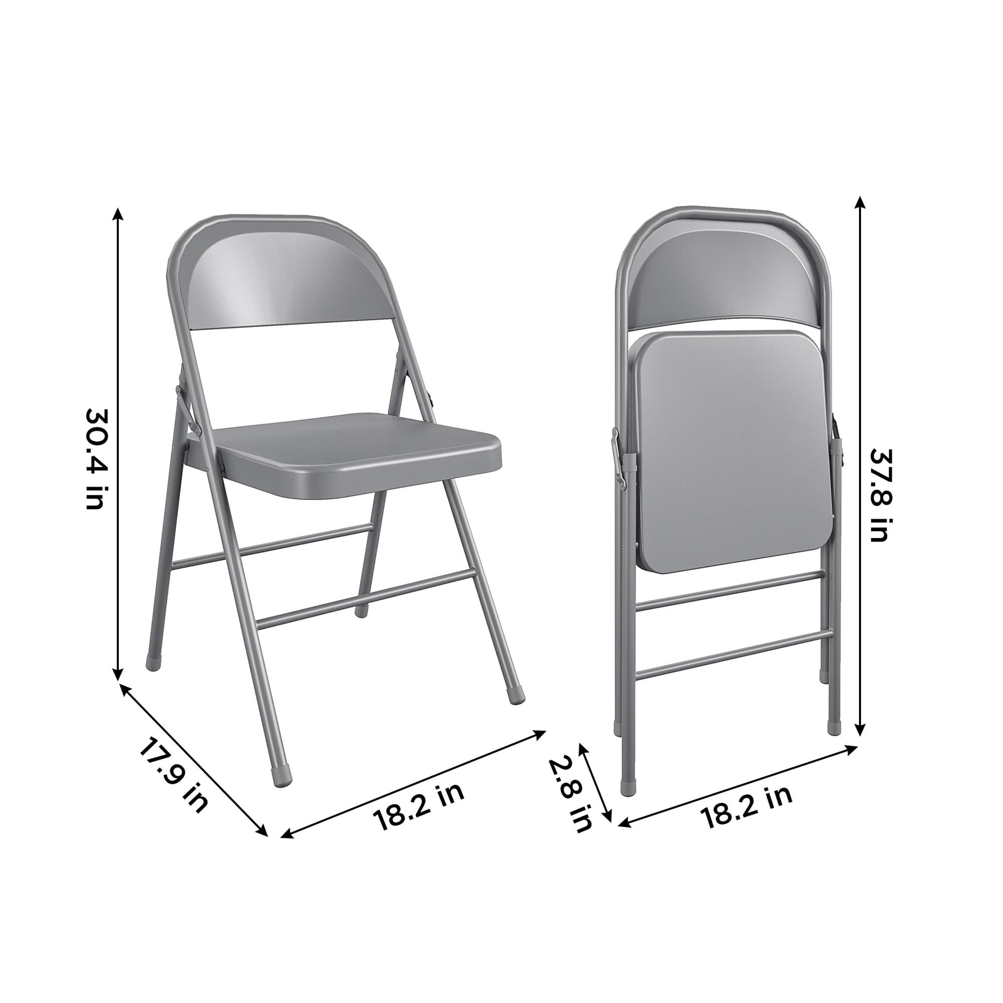  Folding Chairs Portable Metal with Comfortable Cushion,  Office/Meeting Room/Training Room Chair, 79×46 cm (Color : Red) : Home &  Kitchen