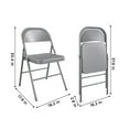 thumbnail image 3 of Mainstays All-Steel Metal Folding Chair, Gray, 3 of 5