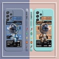thumbnail image 4 of Funda para Samsung Galaxy A91 A73 A72 A71 A53 A52 A33 AO3S 4G 5G Funda de silicona líquida Simple elegante y lujosa astronautas espaciales, 4 of 5