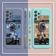 thumbnail image 4 of Funda para Samsung Galaxy A91 A73 A72 A71 A53 A52 A33 AO3S 4G 5G Funda de silicona líquida Simple elegante y lujosa astronautas espaciales, 4 of 5