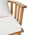 thumbnail image 4 of Dean Outdoor Wooden Club Chair with Cushions, Set of 2, White and Teak Finish, 4 of 12