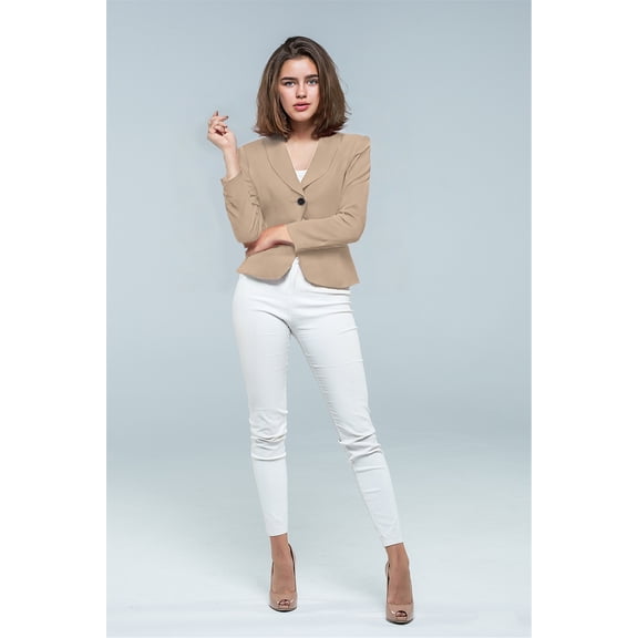 Saco de mujer elegante moderno y versatil Beige Chica