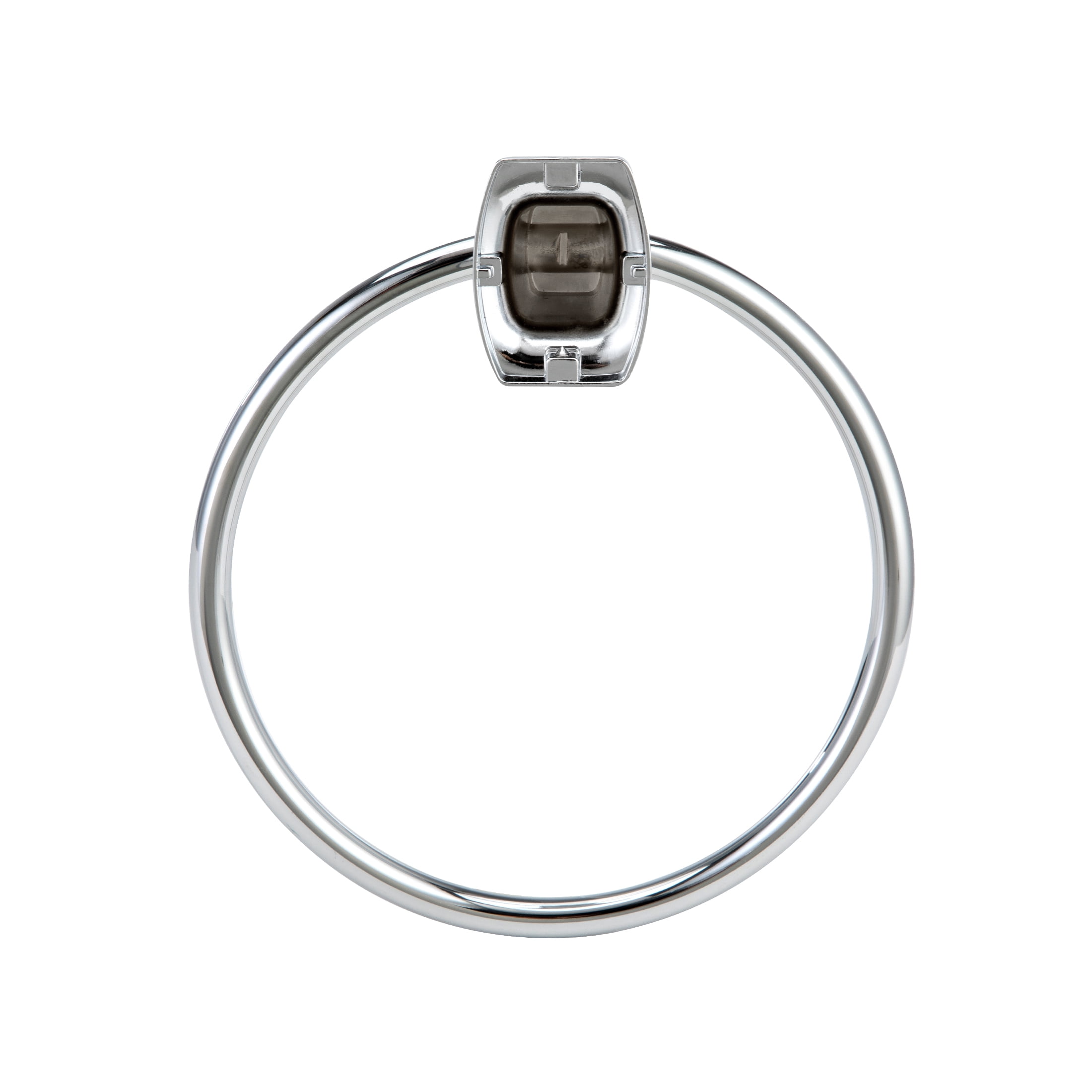 (4 pack) Mainstays 7.1-inch Square Wall Mount Towel Ring Chrome Finish with Hardware