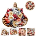 thumbnail image 3 of Darzheoy Realistic Food Blanket, 47" Towel Blanket Lightweight and Soft Flannel Novelty Decorative Blanket, Round Fuzzy Blanket on Bed Couch Chair for Pet, 3 of 9