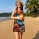thumbnail image 3 of Balery Colorful Blooming Flowers Vestidos de verano para mujer con estampado: vestido holgado sin mangas, vestido playero informal y cómodo para días calurosos., 3 of 7