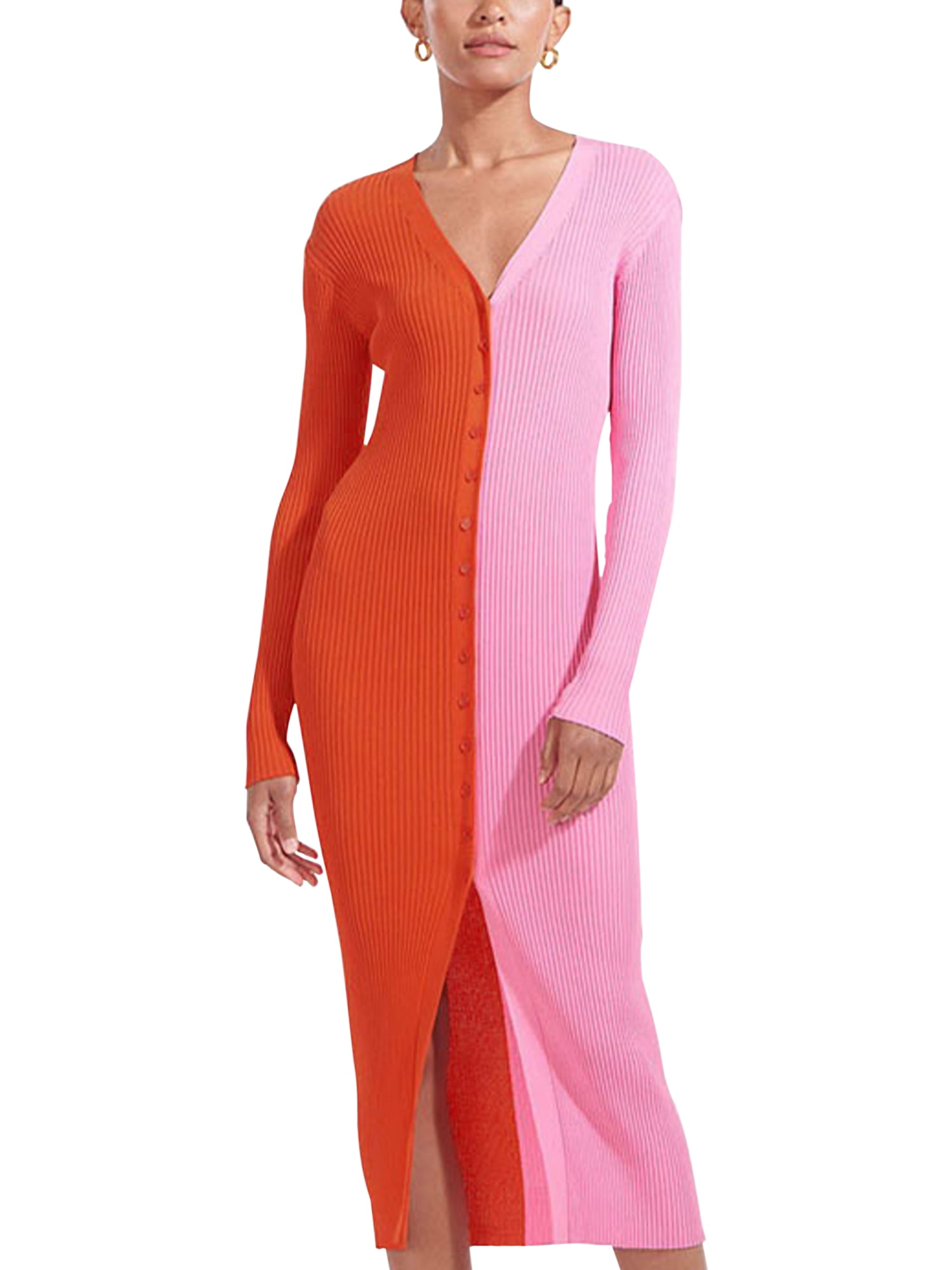 Sexy Dance Womens Button Down Dress 