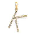 thumbnail image 1 of Quality Gold PM5222K-010-YA 14K Yellow Gold Diamond Letter K Initial Pendant, 1 of 1