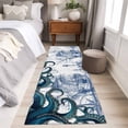 thumbnail image 4 of Nautical Blue Octopus 2'x6' Runner Rugs for Hallway Kitchen Bedside Non Slip Washable, Coastal Ocean Summer Boat Entryway Rug Runners with Rubber Backing, Long Carpet Runner for Laundry Room, 4 of 8
