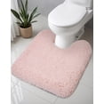 thumbnail image 3 of Alfombra de baño ILANGO rosa en forma de U de 56 x 61 cm, antideslizante y absorbente, 3 of 9