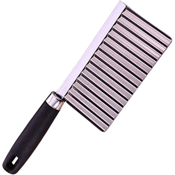 Cuchillo cortador ondulado de acero inoxidable, herramienta para cortar patatas, zanahorias, patatas fritas, verduras, patatas fritas, cortador ondulado de acero