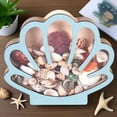 thumbnail image 3 of Wooden Seashell Display Case with Acrylic Panel, Beach Sea Shell Storage Box, 3 of 7