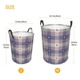 thumbnail image 5 of Gaeub Purple Floral Gingham Check Plaid Dirty Clothes Storage Basket, Toy Storage Bin for Storing Clothing, Diapers, Toys - Small, 5 of 8