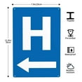 thumbnail image 3 of H Hospital Entrance With Left Arrow Sign Aluminum Metal Tin Sign Wall Decor Vintage Poster Home Bedroom Office Club Bar Wall Decoration Plaque 8x12 Inch, 3 of 6