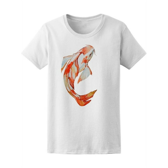 Amazing Watercolor Koi Fish T-Shirt Women -Image by Shutterstock, Female Small