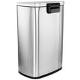 thumbnail image 2 of Elama 3 Piece 50 Liter and 5 Liter Stainless Steel Step Trash Bin Combo Set with Slow Close Mechanism, 2 of 5