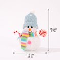 thumbnail image 4 of Christmas Decor Plush Snowman Table Ornament 1 Piece Pastel Light Up Accent for Holiday Indoor Display Colorful Pink Home Decor for Festive Season, 4 of 9