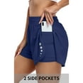 thumbnail image 4 of Sociala Women's 2 in 1 Running Shorts with Pockets Workout Athletic Shorts with Liner, 4 of 7
