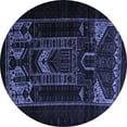 thumbnail image 1 of Ahgly Company Indoor Round Persian Blue Traditional Area Rugs, 3' Round, 1 of 4