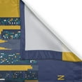 thumbnail image 3 of Ambesonne Boston Kitchen Curtains, Egg Yolk Colored Sky, 55"x39", Earth Yellow Dark Blue, 3 of 3