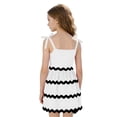 thumbnail image 6 of BLTIBY Girls Spaghetti Strap Dresses Ruffle Hem Summer Dress Casual Flowy Swing Boho Dresses Backless A-Line Dress White 8-9Years, 6 of 9
