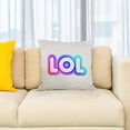 thumbnail image 2 of 3drose, Lol Laugh Out Loud Acronym Laughing Lolspeak, 16x16 inch Pillow Case, 2 of 5