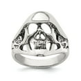 thumbnail image 1 of Solid 925 Sterling Silver Men's Vintage Antiqued Skull Ring Band Size 10, 1 of 3