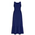 thumbnail image 3 of Ovbmpzd Dress Women Maxi Blue Sleeveless Dress V Neck Long Dresses Prom Dresses for Women L, 3 of 6