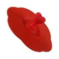 thumbnail image 1 of Injueey Cubierta de la taza del silicón de la categoría alimenticia de BPA para la limpieza y la portabilidad fáciles Tapas fáciles de Organizadores de utensilios de cocina rojo, 1 of 6