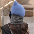 thumbnail image 3 of Gorro para mujer de lana que hace punto, sistema de la máscara de la bufanda del sombrero del invierno, sombrero del invierno de las mujeres, sombrero caliente de la orejera, 3 of 5