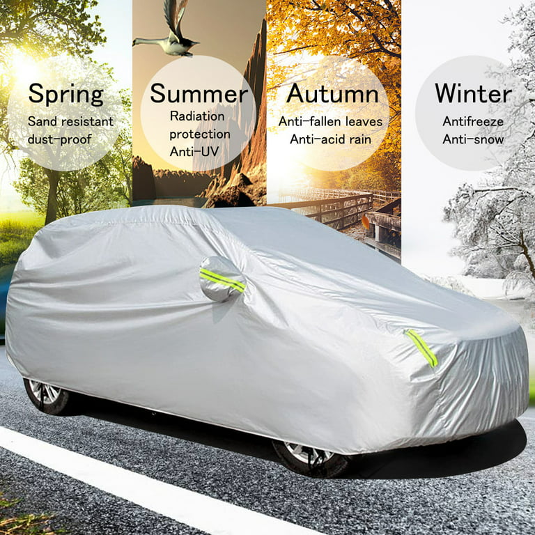 190T Car Cover SUV Protection Cover Waterproof All Weather Weatherproof UV  Sun Protection Snow Dust Storm Resistant Outdoor Car Cover (M