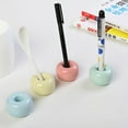 thumbnail image 3 of Ceramic Toothbrush Holder - 1.5" Mini Countertop Stand for Bathroom Vanity, Hygienic Organizer for Drying Brushes and Pens, Space-Saving Desktop Tray, 3 of 6