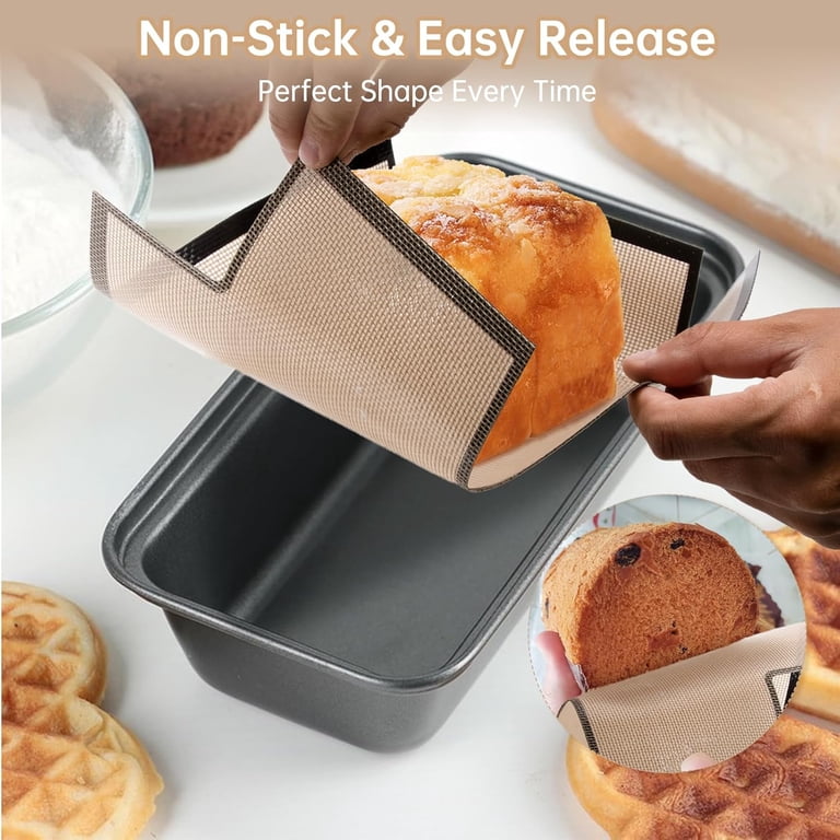 Reusable Silicone Bread Loaf Pan Liners - Nonstick Baking Liners For 9x5 & 10x5 Pans, Pack Of 2