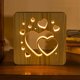 thumbnail image 2 of Heart Shaped Wood Bedside Lamp 3d Led Optical Night Light,personalized Room Decor Best Valentine's Day Wedding Birthday Christian Gifts For Women Frie, 2 of 5