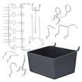 thumbnail image 1 of Mobutofu Pegboard Wall Organiser 80Pcs Assorted Color Various Shapes Sturdy Usage For Homeowners, 1 of 7