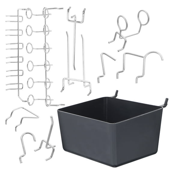 CIMAXIC 80Pcs Multi Functional Pegboard Accessories Assorted Color Hooks for Home Workshop Organization