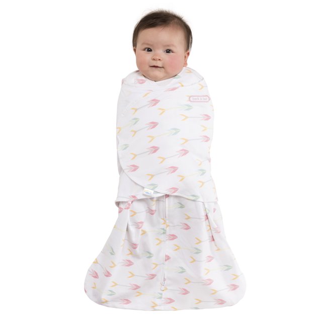 HALO SleepSack Swaddle, 100 Cotton, Pink Arrows Print, Newborn