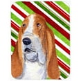 thumbnail image 1 of Carolines Treasures SS4597LCB Basset Hound Candy Cane Vacances Noël Verre Planche à Découper - Grande, 1 of 1