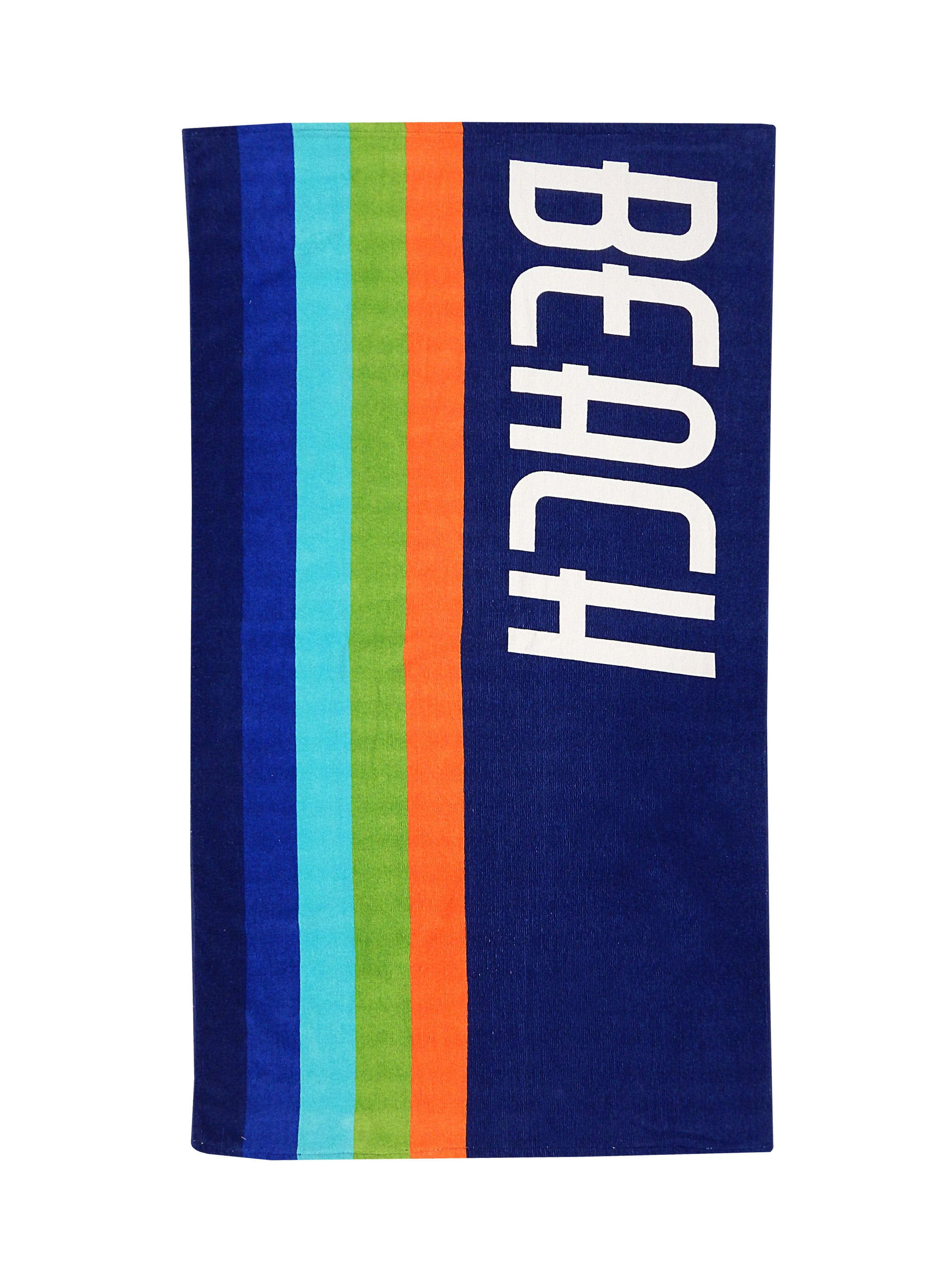 Mainstays Beach Towel, Beach Stripe Print