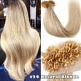 thumbnail image 4 of Benehair U Tip Hair Extensions 100% Remy Human Hair Pre Bonded U-tip Nail Keratin Fusion Glue Stick Tipped Blonde Hair Extensions 0.5g 100pcs, 4 of 13