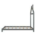 thumbnail image 5 of Hassch Wooden Platform Bed Twin Size with House-Shaped Headboard for Kids, Gray, 5 of 9