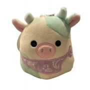 Squishmallows 3.5" Back Pack Clip Belana the Cow - Official Kellytoy Squishy Soft Plush Toy 2022