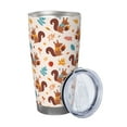 thumbnail image 2 of Salouo Forest Squirrel Nuts Print 20oz Tumbler with Lid,Stainless Steel Vacuum Insulated Tumbler Durable Insulated Coffee Mug Thermal Cup with Splash Proof Sliding Lid-Straw Two-piece Set, 2 of 8