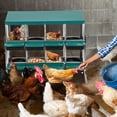 thumbnail image 3 of 8-hole green chicken coops box con stand-metal hen house para convenient egg collection ventilated poultry house equipment para hens y ducks, 3 of 7