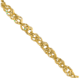 thumbnail image 2 of 18K Solid Yellow Gold 1.1mm Singapore Chain Necklace, 2 of 4