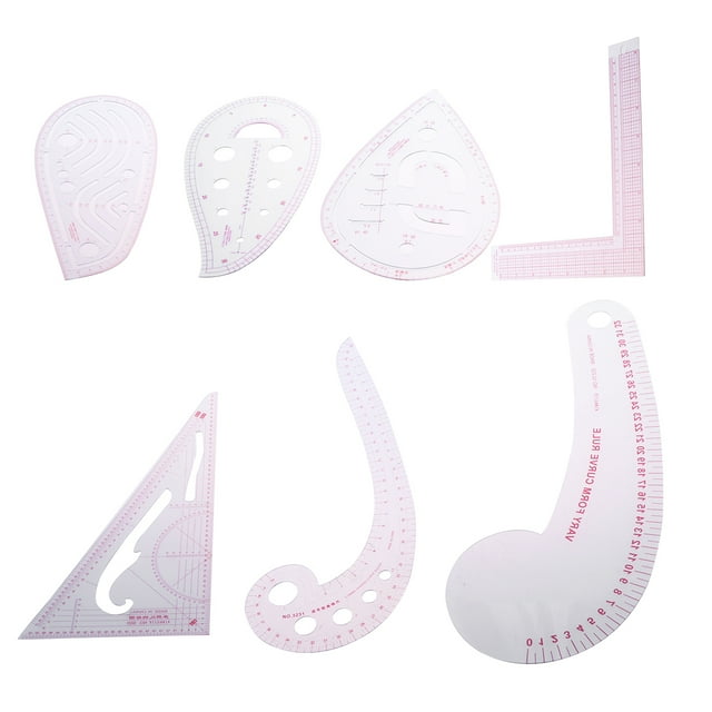 Ensemble de Règles de Mode Multifonction 7 en 1 pour Créer des Motifs, Outil de Couture, Règle de Tri
