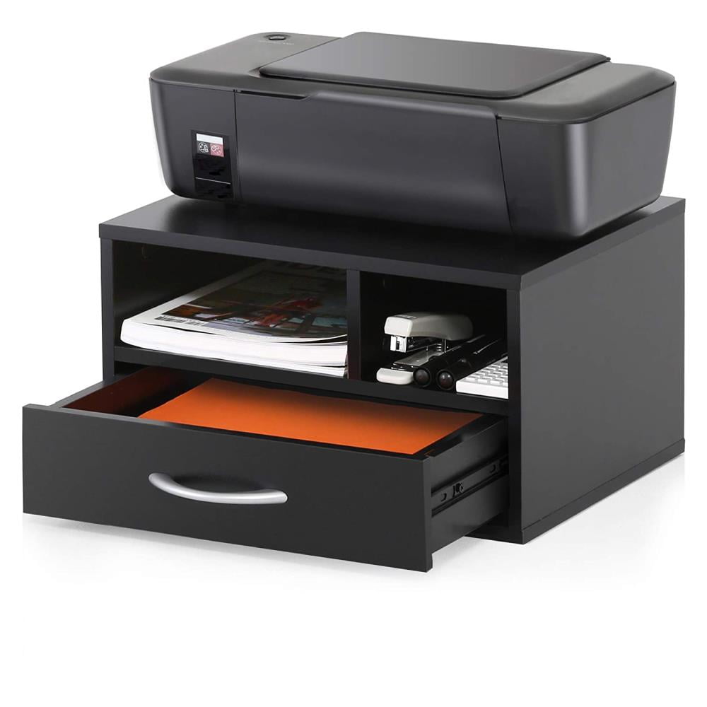 Zimtown Printer Stand Computer Riser with Storage Wood Desk Organizer